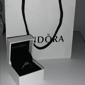 Pandora Classic Sparkle Halo Ring size 5